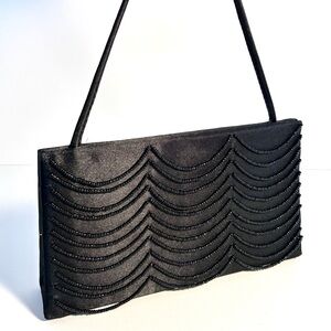 Victoria’s Secret Elegant Black Beaded Evening Clutch